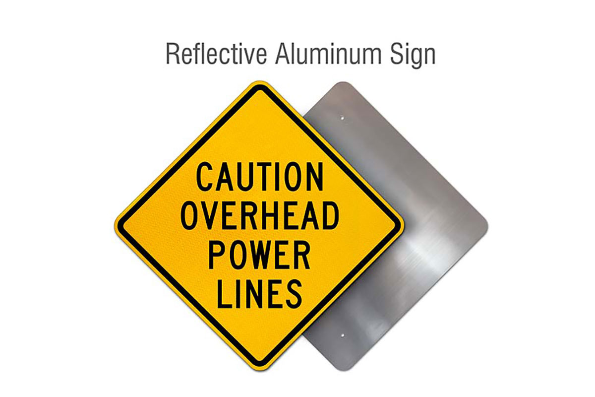 TrafficSign Caution Overhead Power Lines Sign