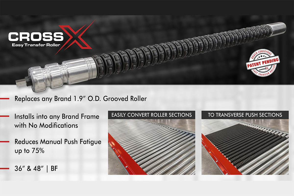 MODEX 2026: Roach Conveyors launches CrossX easy-transfer roller