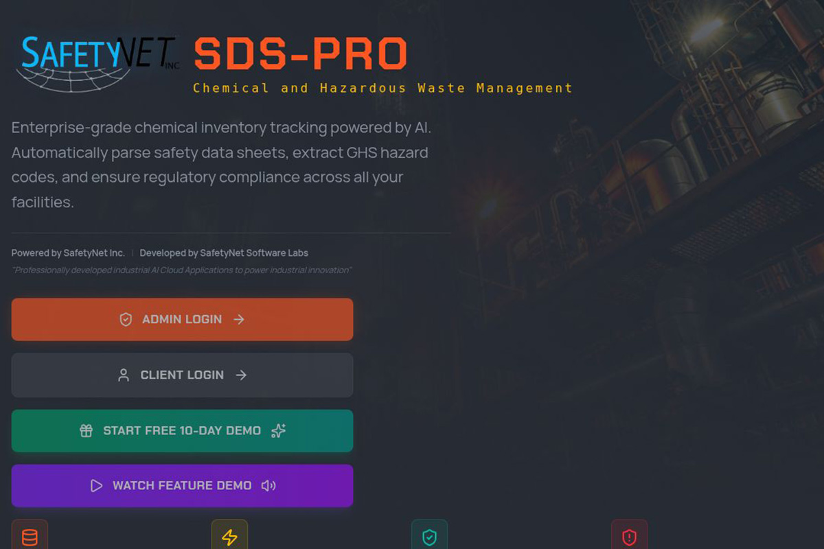 SafetyNet Inc. SDS-PRO