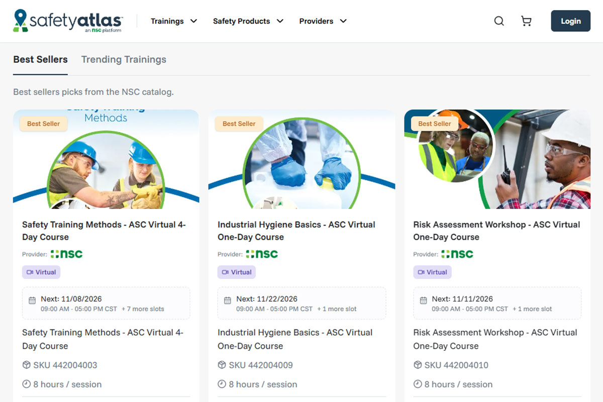 NSC SafetyAtlas Cross-Functional Training Platform