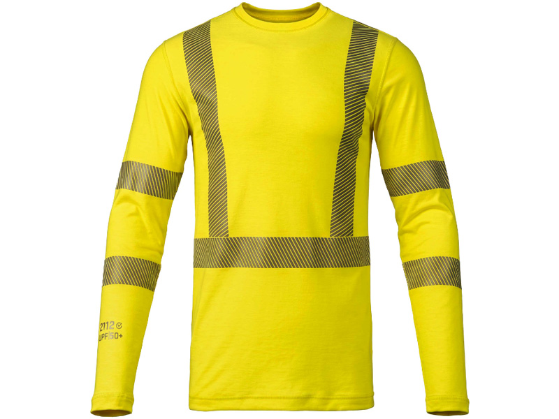 True North Gear Men’s Pro Dry Tech Dual-Hazard Long Sleeve Hi-Vis Yellow FR Shirt