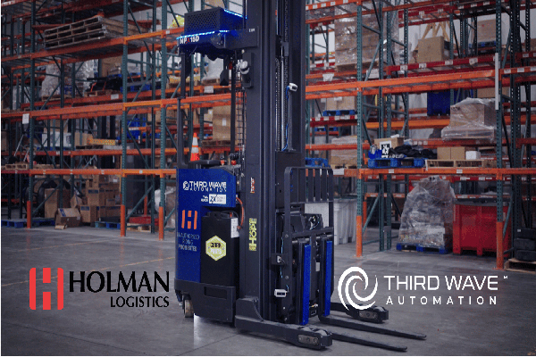 Holman Logistics announces autonomous forklift initiative with Third Wave Automation