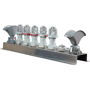 Larson Electronics: EPL-TL-5X100W-C-PA Stack Light With Signal Horns