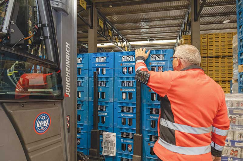 Digitally assisted forklifts brew up safer production facilities