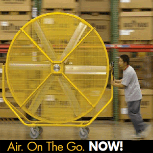 Big Ass Fans: AirGo versatile and mobile 8-ft HVLS vertical floor fan