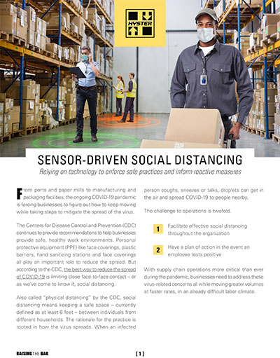 Sensor-driven technology to enforce social distancing