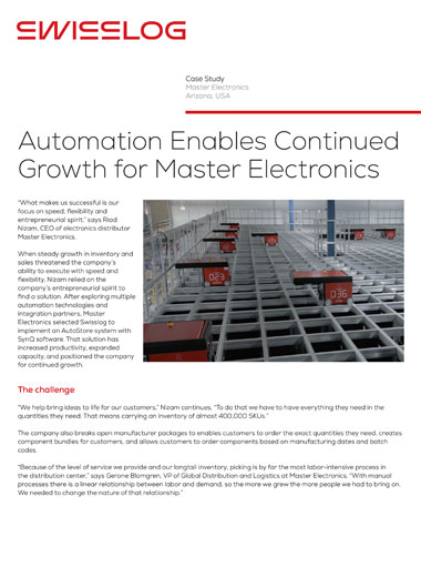 Automation Enables Continued Growth for Master Electronics